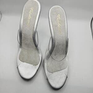 Pleaser Fabulicious FLAIR-401 Clear 4.5" Heel 0.5" Platform Dance Pole Size 10M